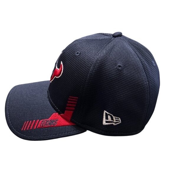 Houston Texans New Era 39Thirty Stretch Fit Baseball Cap Navy Red Authentic NFL - Picture 3 of 7